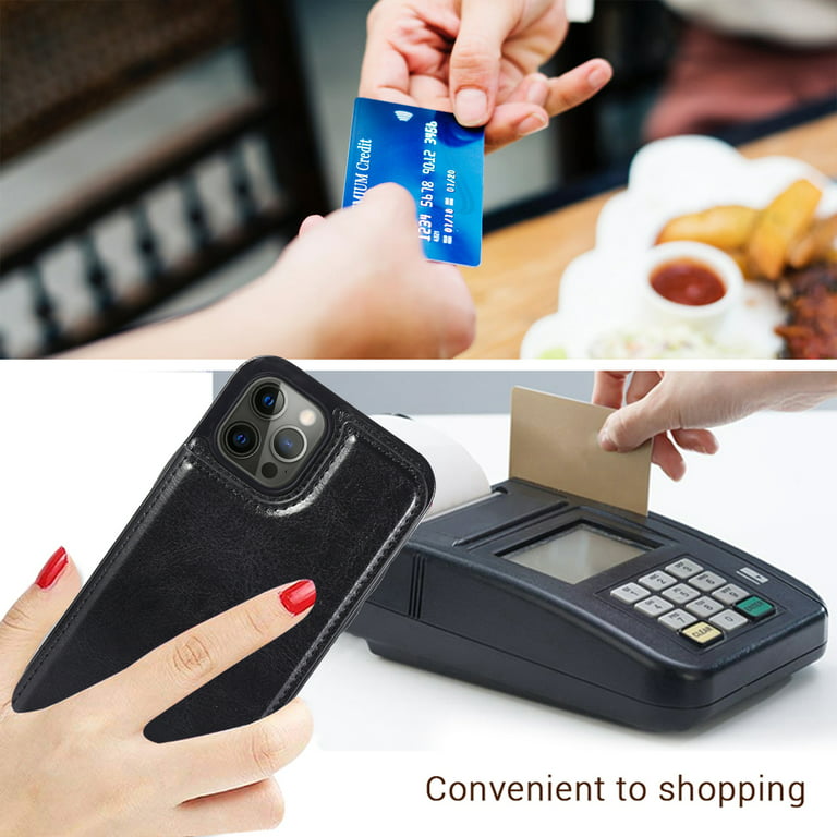 MEFON Wallet Case for iPhone 13 Pro Max, Wireless Charging Compatible,  Magnetic Detachable, RFID Card Protection, Luxury Leather Folio Flip Phone