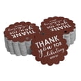 thumbnail image 1 of Inkdotpot Silver Foil Paper Hang Tags Thank You For Celebrating With Us Bridal Shower-Baby Shower-Retirement-Wedding-Birthday Favor Tags 100 Piece, 1 of 7