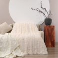 thumbnail image 5 of Blanket Super Soft Longhair Fluffy Fleece Rainbow Blanket Double Sided Faux Fur, 5 of 5