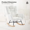 thumbnail image 3 of Kselythan Rocking Chair Nursery,Upholstered Padded Seat Rocking Chair with High Backrest,Reading Chair Modern Accent Recliner Modern Rocking Accent Chairs Ideal for Living Room,Bedroom,Cozy Reading, 3 of 13
