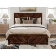 thumbnail image 2 of AFI Berkshire Queen Wood Low Profile Platform Bed with Matching Footboard, Barnwood, 2 of 12