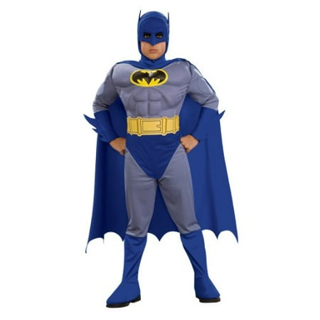 Rubie's 883418S Batman Deluxe Muscle Chest Batman Child's Costume, Small, Blue (Discontinued by manufacturer)