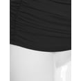 thumbnail image 4 of Thanth Womens Dolman Sleeves V-Neck Solid Shirring Drape Basic Tunic Top, 4 of 4