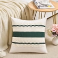 thumbnail image 5 of Fancy Homi Set of 2 Dark Green Boho Decorative Throw Pillow Covers 16x16 inch for Couch Bed Sofa Bedroom Indoors, Modern Farmhouse Vintage Forest Green Living Room Decor, 5 of 7