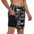 thumbnail image 3 of Daiia Pasta Bacon Mens Swim Trunks Swim Shorts Quick Dry Swim Shorts with Mesh Lining Pockets-Medium, 3 of 9