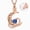 Rose Gold-Blue, variant on Birthstone Crescent Moon Shape Cremation Jewelry for Ashes Urn Necklace Stainless Steel Memorial Lockets Keepsakes Jewelry for Ashes Pendant - Fill kit