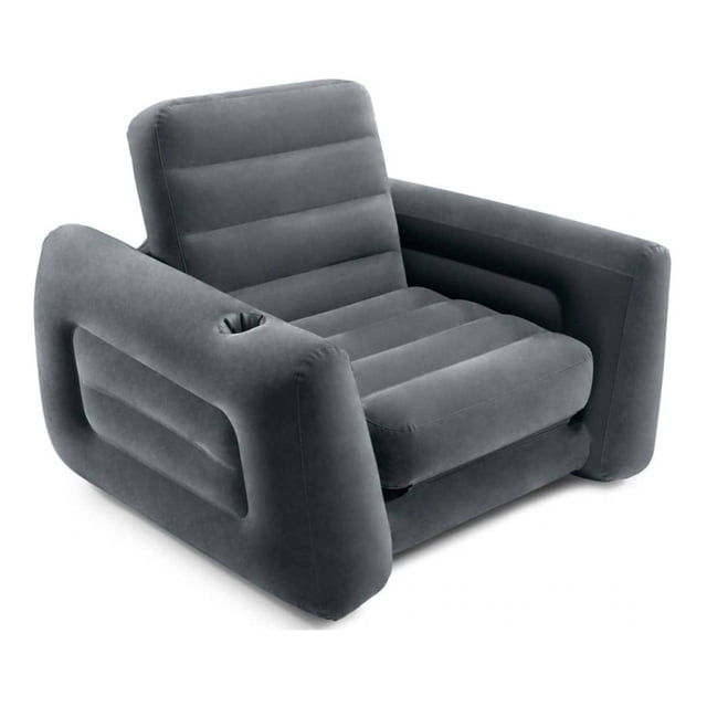 Sillón Sofa Cama Inflable Individual Gris Intex 66551NP-301