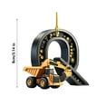 thumbnail image 3 of Luoshdecor 26 Construction Truck Letters Christmas Tree Decoration Pendant,Acrylic DIY Hanging Christmas Ornaments, Indoor Letter Hanging for Fireplace,Home Paty (Q), 3 of 6