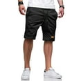 thumbnail image 6 of Mens Cargo Short Casual Baggy Casual Athletic Jogger Sports Trousers Solid Color Casual Activewear Athletic Fit Summer Outdoor Cargo Shorts with Pockets,Black,M, 6 of 6