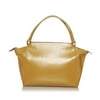 Pre-Owned Prada Handbag Calf Leather Yellow