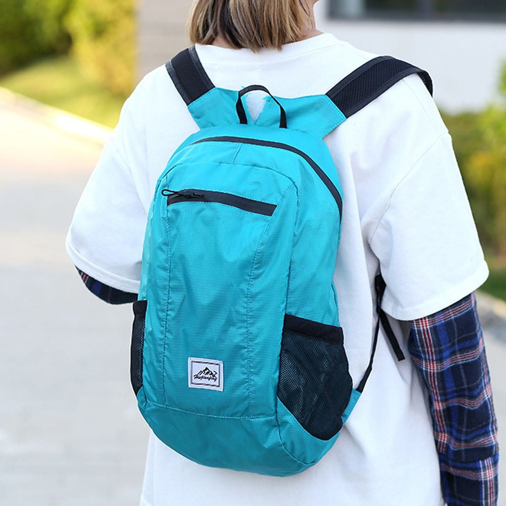 20L Lightweight Foldable Backpack, Portable Waterproof Double-Shoulder Bag,  Ultralight Women Men Outdoor Hiking Travel Pack LAKE BLUE - Walmart.com
