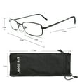 EYE ZOOM 5 Pairs Unisex Classic Rectangular Metal Frame Reading Glasses ...