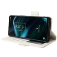 thumbnail image 3 of For Tcl Stylus 5G Side Buckle Pebbled Leather Case White, 3 of 5