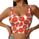 thumbnail image 1 of Fotbe Tomatoes Sujetador Deportivo Largo sin Aros para Mujer con Almohadillas y Soporte Medio, Transpirable y Absorbente, Camiseta Tipo Chaleco o Tank Top-Medium, 1 of 8