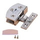 thumbnail image 2 of Bisagra para puerta de cristal, abrazadera para armario sin marco, aleación de zinc, puerta, decoración del hogar, puerta de armario Plata brillante, 2 of 9