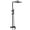 Matte Black, variant on Exposed Pipe Shower System Set Combo, 3-Functional Exposed Shower Fixtures with Brass Valve