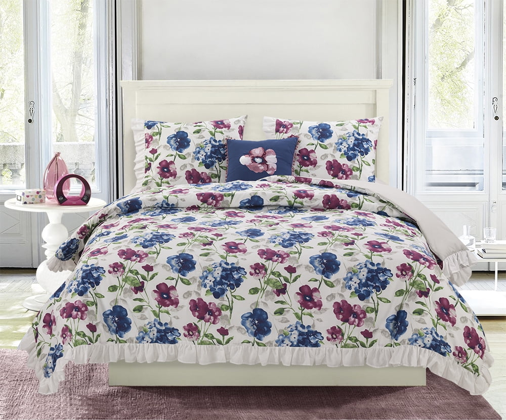 Better Homes Gardens Floral Prep Comforter Bed Set Walmart Com
