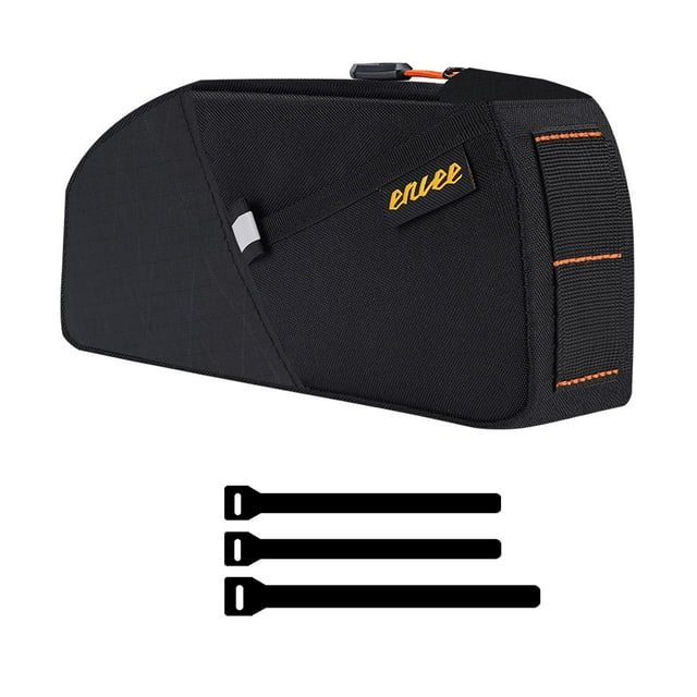 Lipstore Sac de Rangement pour Cadre de Vélo Sangle sur Pochette Organisateur Réutilisable Support Tube avant pour Outils Accessoires Clés de Voyage Portefeuille Noir