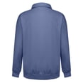 thumbnail image 5 of Men's Casual Style Quarter-Zip Collar Hoodie - Royal Blue, Size S, 5 of 6