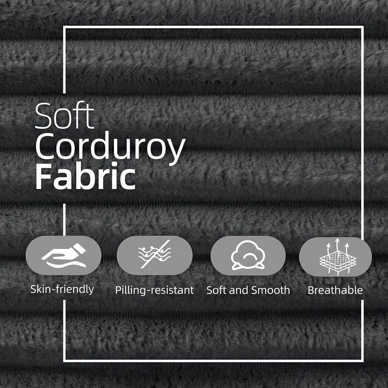 134" Compressible U Shaped Modular Sectional Sofa Set, Minimalist Corduroy Cloud Couch for Living Room, No Assembly Required