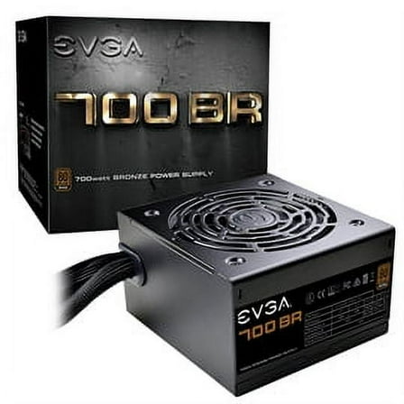 EVGA Power Supply 100-BR-0700-K1 700 BR 700W 80 BRONZE 12V PCI Express 120mm Long SleeveBearing Retail