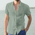 thumbnail image 2 of Eashery Mens Botton Down Shirts Button Down Collar T-Shirt Basic Tops Green 2XL, 2 of 2
