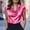 Hot Pink, variant on SYMOID Womens Green Draped Neck Blouse Satiny Stretch Work Top Cap Sleeve Wrinkle Resistant for Going Out Polyester Spandex S-XXL,Size S