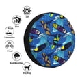 thumbnail image 4 of Rateoe Hawaiian Style Pattern Tire Cover Wheel Protectors Weatherproof Wheel Covers Universal Fit for Trailer Rv SUV Truck Camper Travel Trailers Accessories-16 inch, 4 of 6