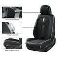 thumbnail image 5 of Coverado 5 Seats Full Set Black&Blue Car Seat Covers, Front and Back Auto Seat Protectors, Leather and Fabric Breathable Car Interior Universal Fit Most Sedans SUV Pickup Truck, 5 of 7