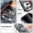 thumbnail image 6 of Ancove for iPhone 15 Pro Max Case with Invisible Magnetic Stand, Compatible with Mag-Safe Military-Grade Protection with Built-in Screen Protector, Shockproof Phone Case for Women Men,Black, 6 of 6