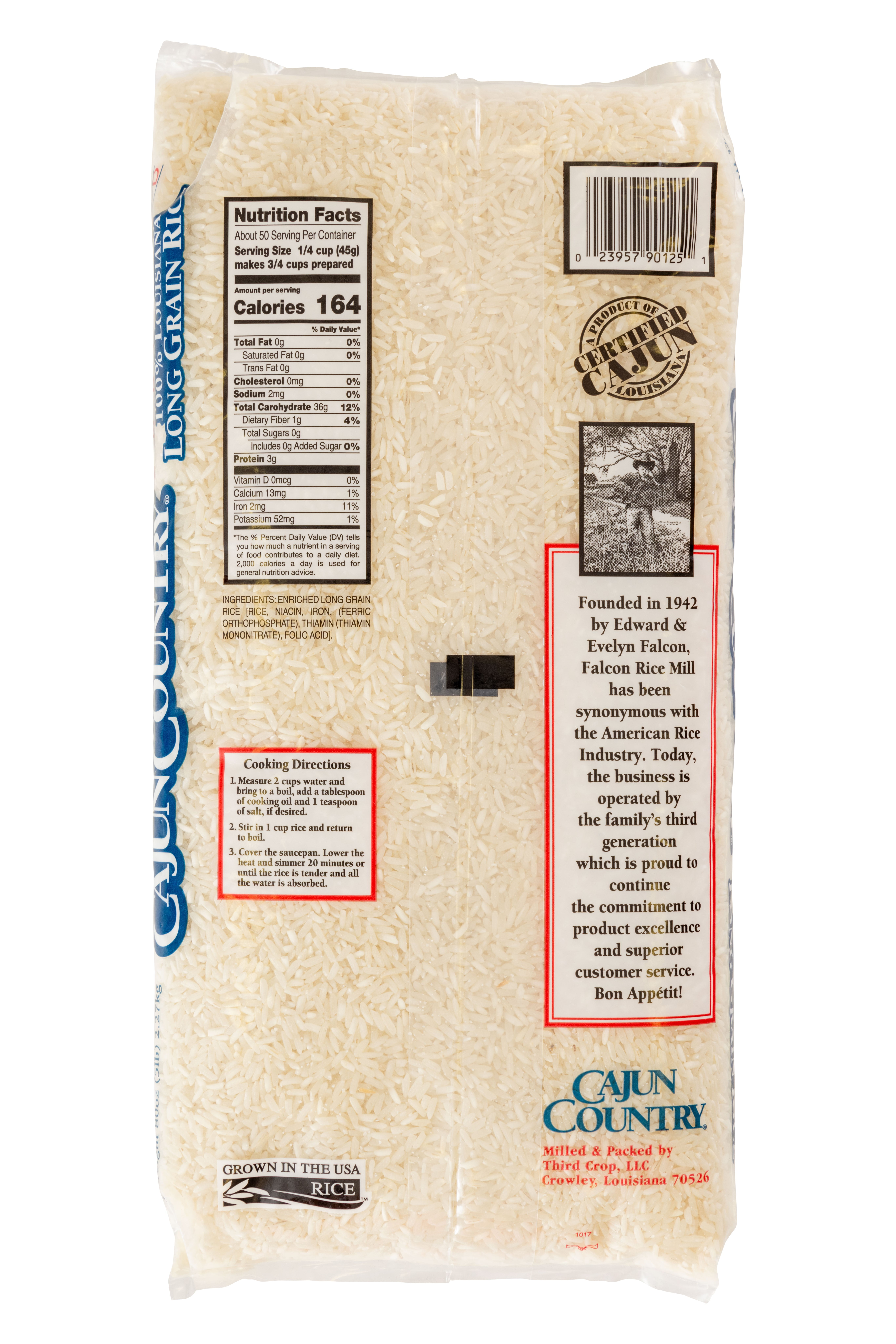 (3 pack) Cajun Country Enriched Long Grain Rice - 5lb
