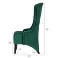 thumbnail image 6 of Mid-Century Modern High Back Faux Leather Accent Chair, Diamond Tufted Wingback Chair with Birch Wood Legs for Living Room Office Apartment, 6 of 16