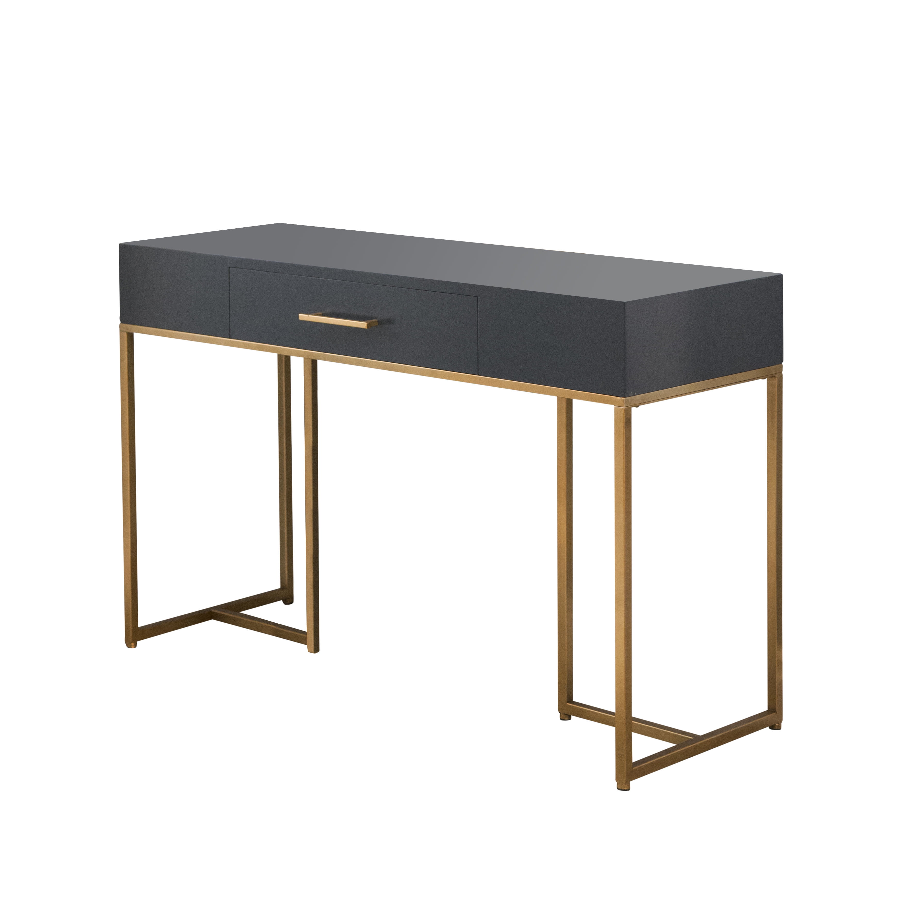 Devon & Claire Arlo Charcoal Gray Writing Desk