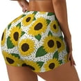 thumbnail image 1 of Fotbe Sunflowers Shorts Sin Costuras – Shorts Deportivos de Cintura Alta para Mujer, Elásticos para Gimnasio, Yoga, Running o Ciclismo-Small, 1 of 8