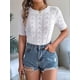 thumbnail image 4 of Blusa de Punto Acanalado con Cuello en V y Corta para Mujer L, 4 of 10