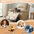thumbnail image 4 of ZIATUBLES Quilted Recliner Chair Cover, Polyester Pet Friendly Seat Cushion Protector, Non-Slip Washable Furniture Slipcover for Dogs Cats, Beige Star Paw Print Print Living Room Decor, 4 of 8