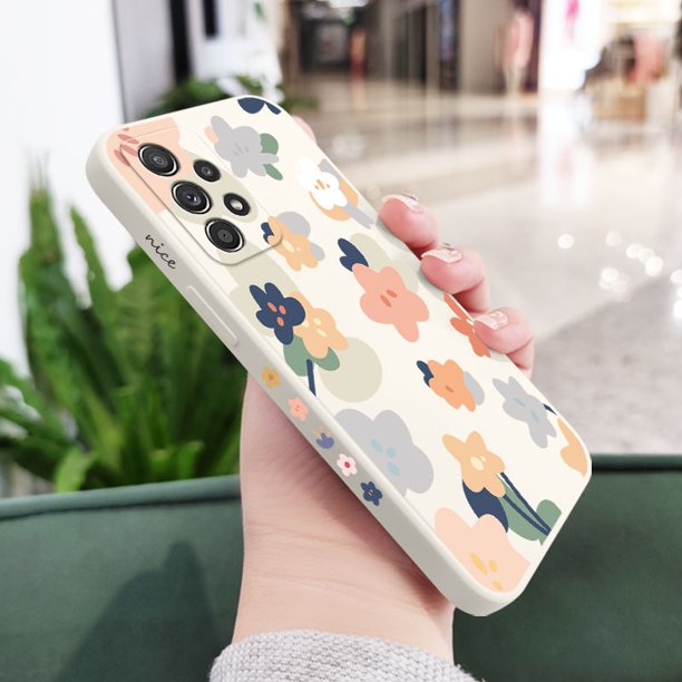 Funda Para Teléfono Flores En El Sol Para Samsung Galaxy A54 A34 A24 A14 A04 A04S A04E 4G 5G De Silicona Líquida Con Patrón Lateral Gao Jiahui unisex