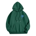 thumbnail image 4 of Xudanell Teen Girls Hoodie Coconut Tree Print Sweatshirt for Women Comfortable Loose Fit Light Sweaters for Women Dark Green L, 4 of 7