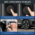 thumbnail image 6 of Tire Inflator Portable Air Compressor, 150PSI & 20000mAh Portable Air Pump for Car Tires, 2X Faster Inflation Bike Tire Pump with Tire Pressure Gauge, Auto Shut-off, Quick Charger | Motorcycle & Ball, 6 of 12