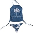 thumbnail image 5 of SEMIMAY Women Two Piece Swimsuits High Waisted Bikini High Neck Top Sporty Bathing Suits, 5 of 7