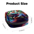 thumbnail image 2 of Chameleon Sanitary Napkin Bags Storage Bag Hiking Pouch Small Canvas Zipper Pouch, 4.7x6.6x6.6 in, Period Purse for Feminine Hygiene Products, 2 of 6