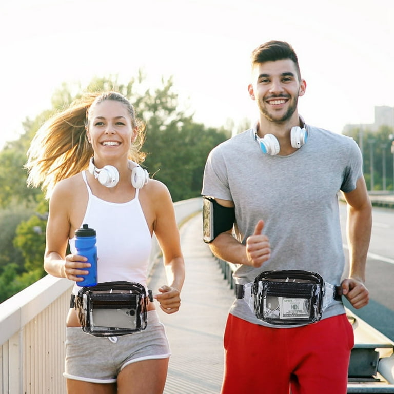 Clear Multi purpose Fanny Pack iMounTEK Transparent Waist Pouch Belt Bag Clear Purse Chest Bag for Travel Sporting Event Adjustable Belt for Women