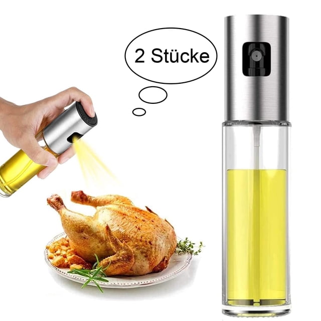 Botella pulverizadora de aceite, dispensador pulverizador de vinagre de 100 ml, botella de vidrio de aceite de oliva para asar en aerosol