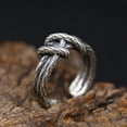 thumbnail image 3 of Hyasfey Open Ring Python Texture Adjustable Smooth Alloy Good Detail Individual Finger Ring Party Club Snake Knuckle Ring Couple Jewelry, 3 of 7