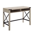 thumbnail image 3 of 42" Farmhouse Metal & Wood Desk - White Oak, 3 of 5