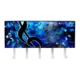 thumbnail image 2 of PhooArto Key Holder for Wall Decorative with 5 Key Hooks, Stars Blue Music Notes Holders Wall Mount Organizer with Mail Key Rack, Self Adhesive, 2 of 7