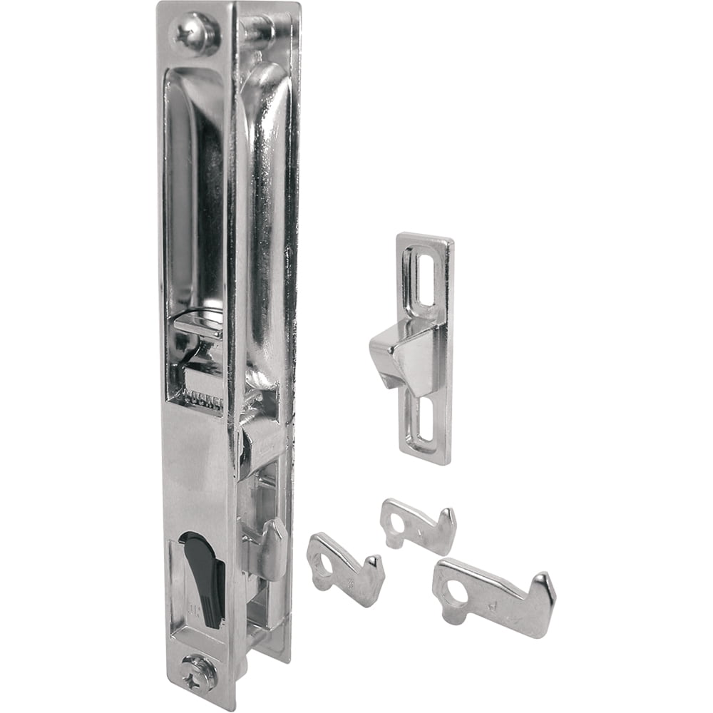 Black//Aluminum Slide-Co 141311 Sliding Door Handle Set
