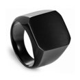 thumbnail image 4 of Anillo cuadrado masculino aleación negra de alta dureza, superficie lisa anillo comercial sólido ANGGREK Anillo cuadrado, 4 of 8