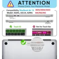 thumbnail image 2 of Compatible for MacBook Air 15 inch Case M4 2025 2024 2023 M3 M2 A3241 A3114 A2941 - Fabric Textured Hard Shell Case with Foldable Kickstand & Keyboard Cover, 2 of 7