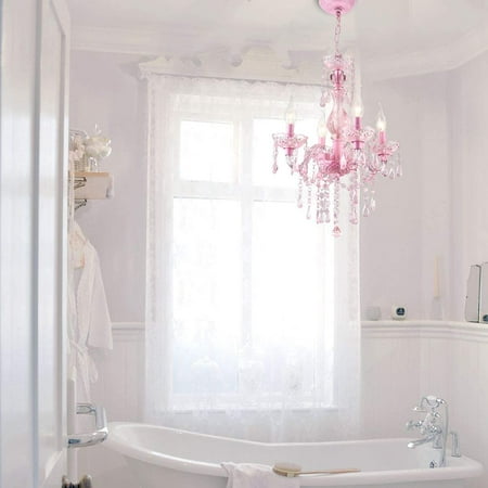 Crystals Chandeliers Modern Mini Chandelier Baby Pink Pendant Lighting Flush Mount Ceiling Light With Acrylic Fixtures For Girls Room Canada Crystals Chandeliers Modern Mini, Small Pink Mini Chandelier